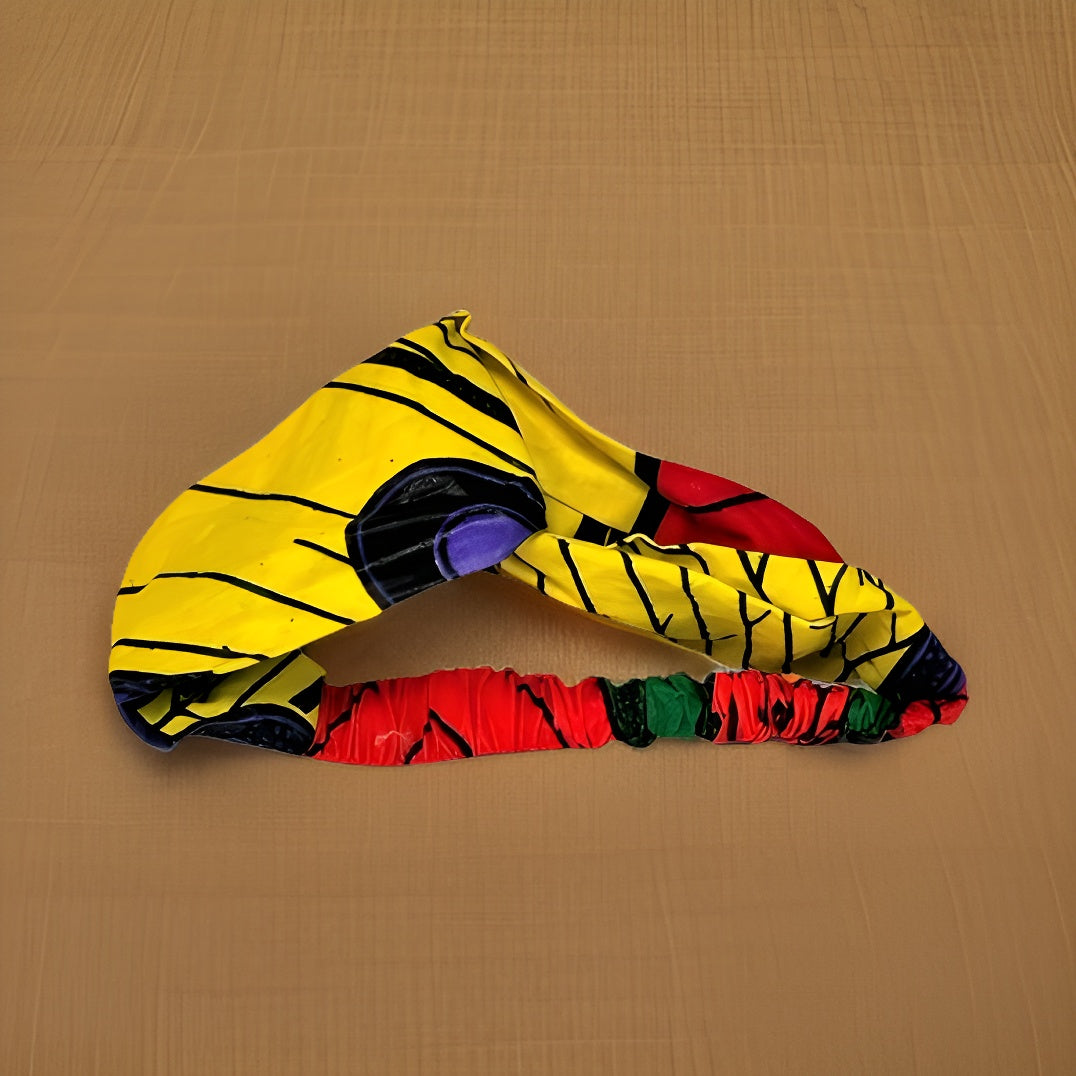 Girls African Ankara Fabric Print Knotted Headband Hairband - Premium African Accessories from MAGOS - Just $3! Shop this and more African Accessories now 