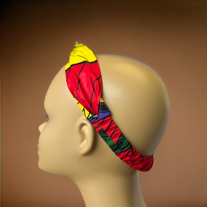 Girls African Ankara Fabric Print Knotted Headband Hairband - Premium African Accessories from MAGOS - Just $3! Shop this and more African Accessories now 