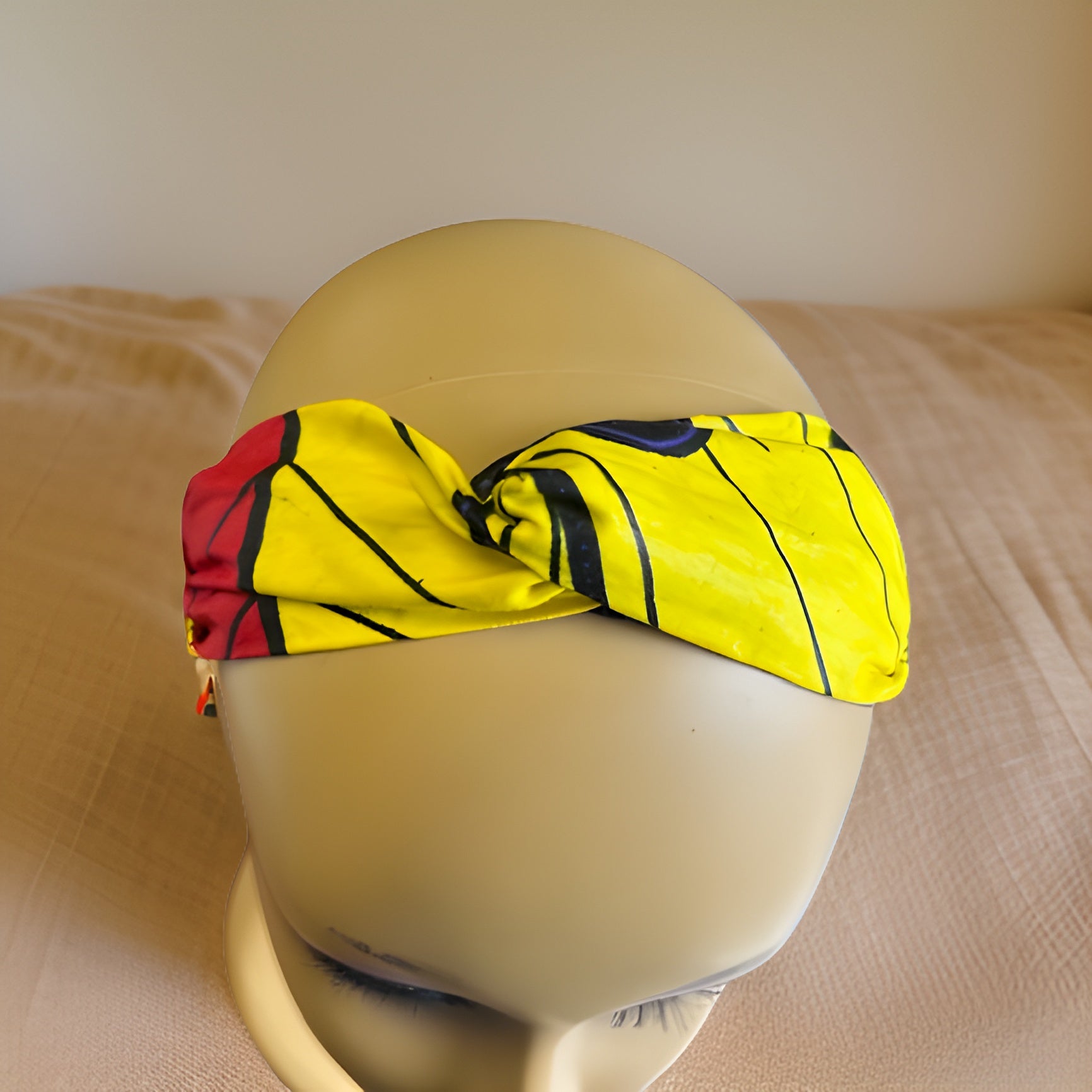 Girls African Ankara Fabric Print Knotted Headband Hairband O.O.A. Tradings Distribution