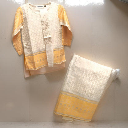 Girl's African 3 Piece Formal George Fabric Skirt Set - Premium African Apparel from MAGOS - Just $24! Shop this and more African Apparel now 