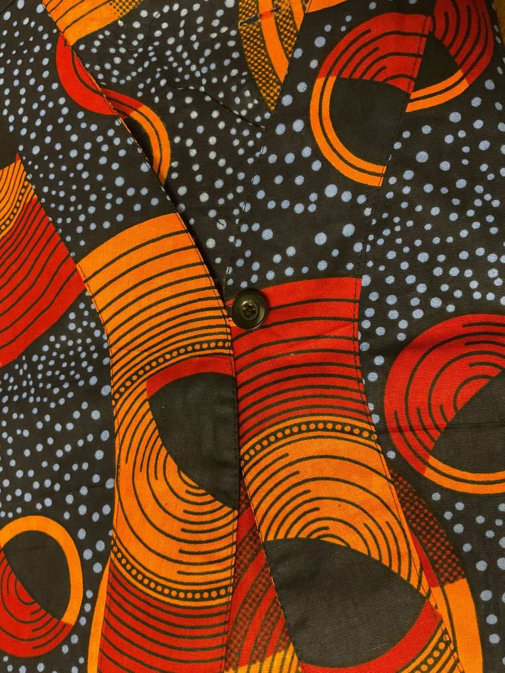 African Print Vest Top w/Tube Top and Skirt Set