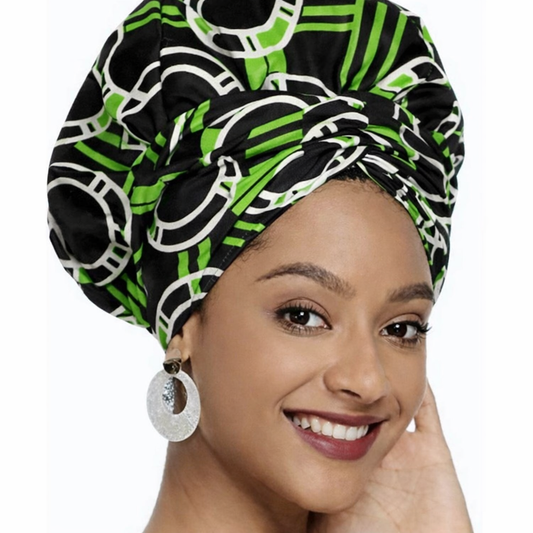 African Print Hair Bonnets