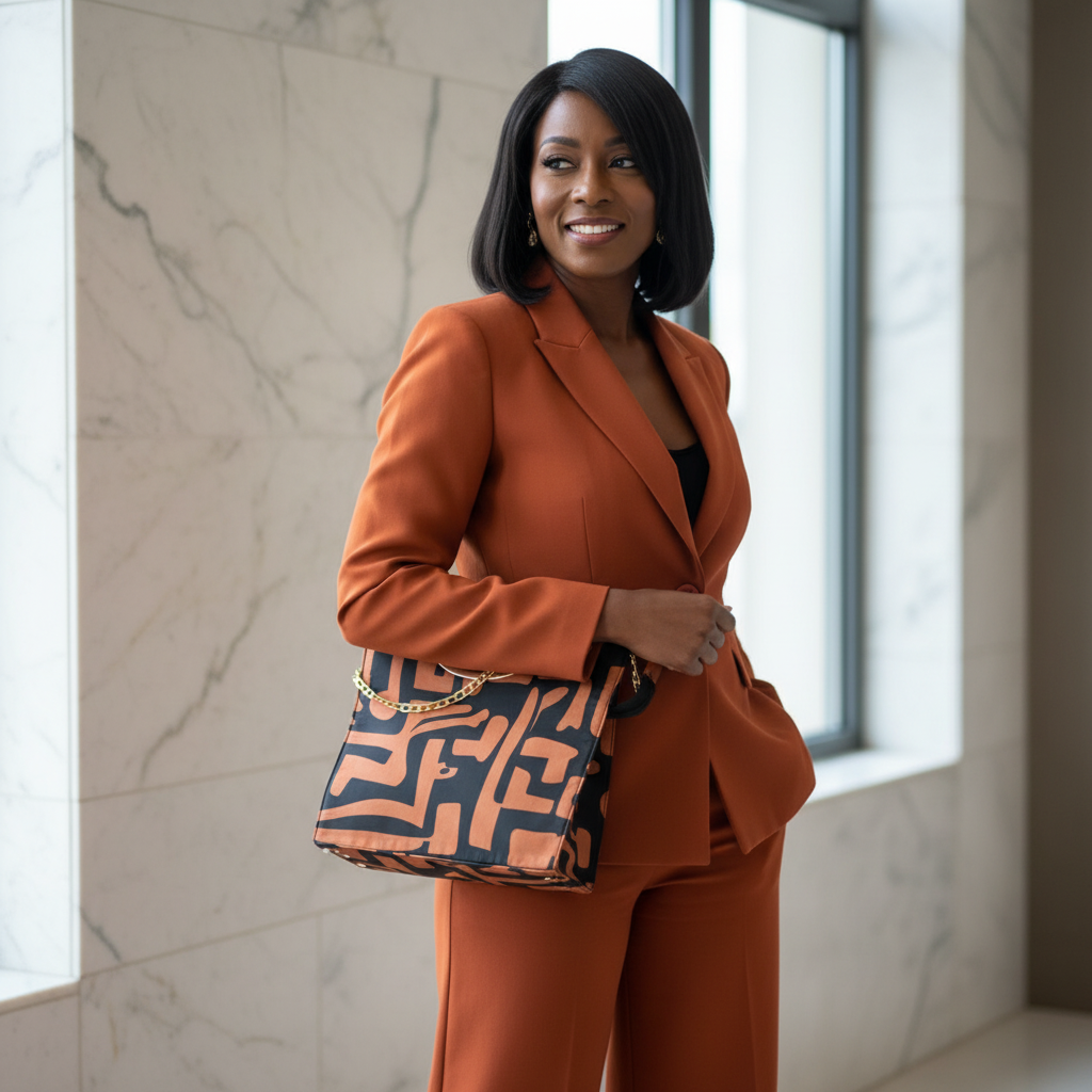 Bold Abstract Pattern Tote Purse Bag