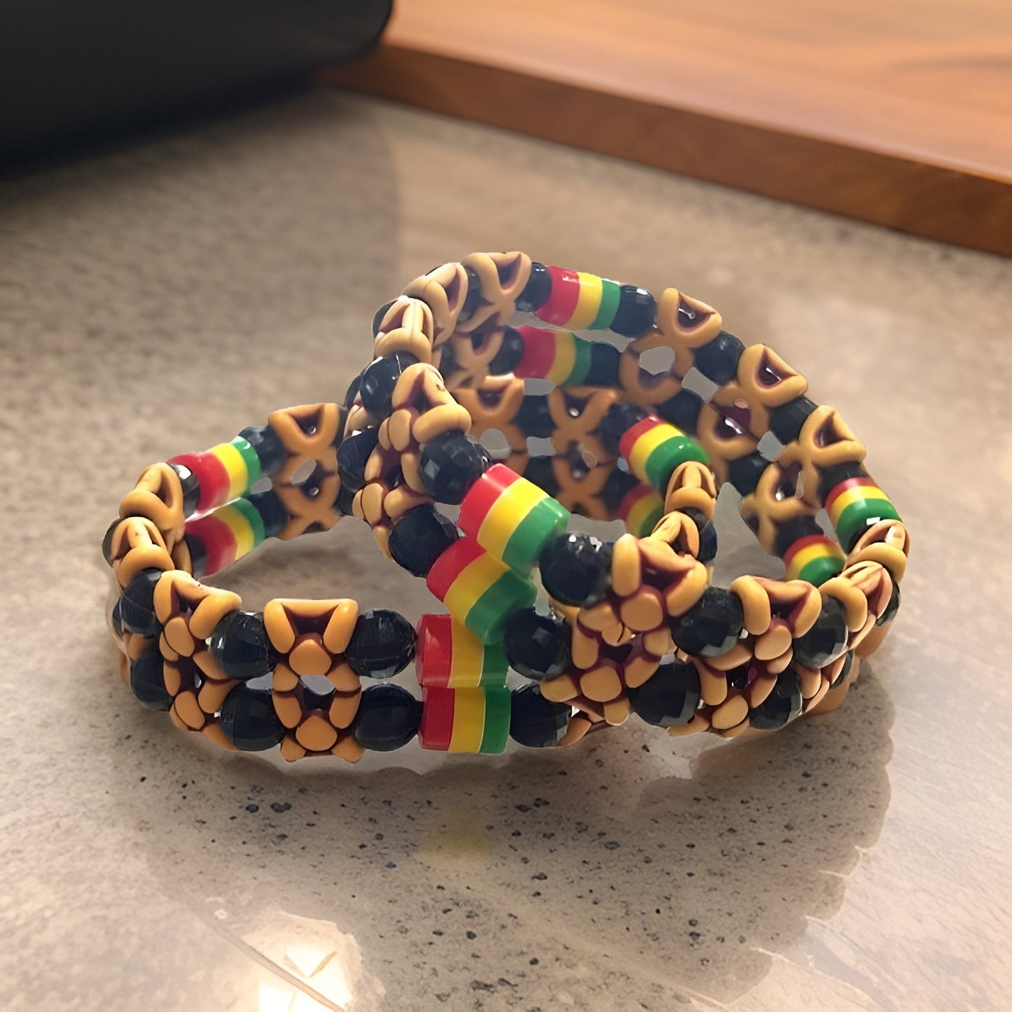 Men's African Style Rasta Beaded Bracelets - Premium Jewelry from MAGOS - Just $4.99! Shop this and more Jewelry now 