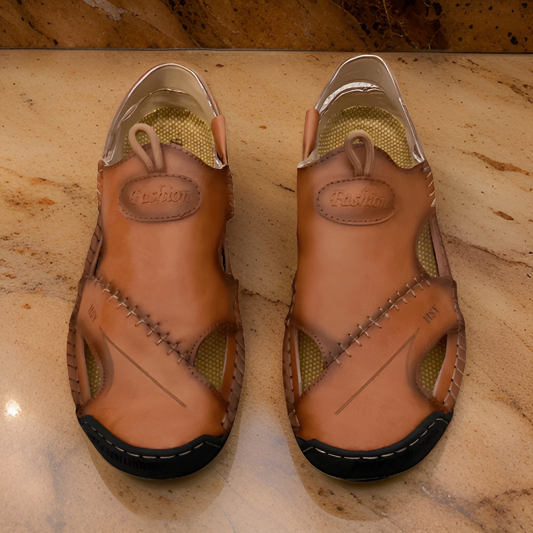 Men's Casual Leather Wear-resistant Non-Slip Sandals - Premium Footwear from MAGOS - Just $29.99! Shop this and more Footwear now 
