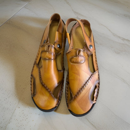 Men's Casual Leather Wear-resistant Non-Slip Sandals - Premium Footwear from MAGOS - Just $29.99! Shop this and more Footwear now 