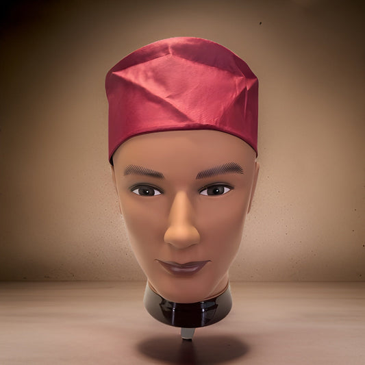 Men's Solid Color Burgundy Kufi Hat - Premium African Accessories from MAGOS - Just $16! Shop this and more African Accessories now 