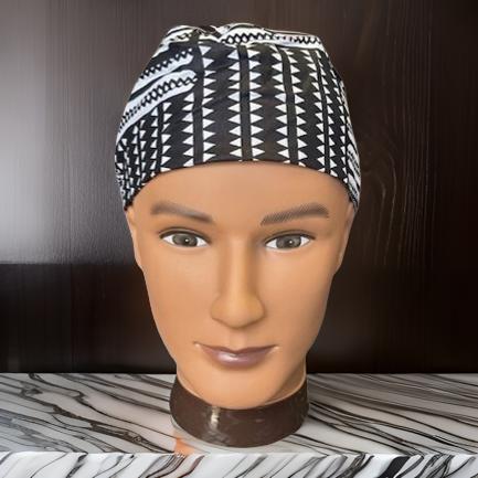Men's Black/White Kufi Hat - MAGOS