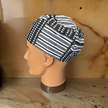Men's Black/White Kufi Hat - MAGOS