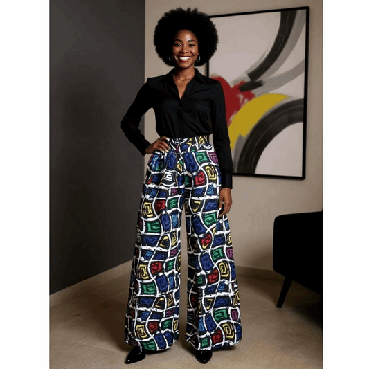 Women's Multicolor Print Palazzo Pants