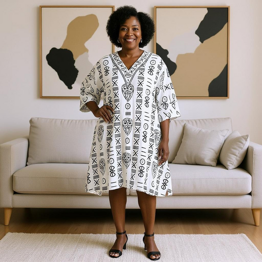 African Print Kaftan Dress