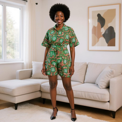 African Print Rompers