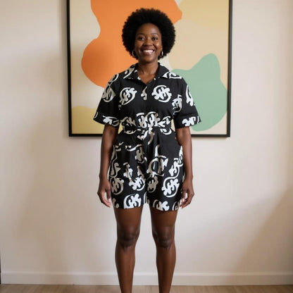African Print Rompers