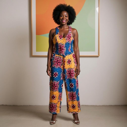 Made in Africa Ankara African Print Jumpsuit