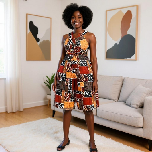 Women's Ankara Print Infinity Wrap Shorts