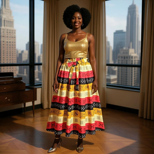 Women's Ankara Tribal Print Short Skirt