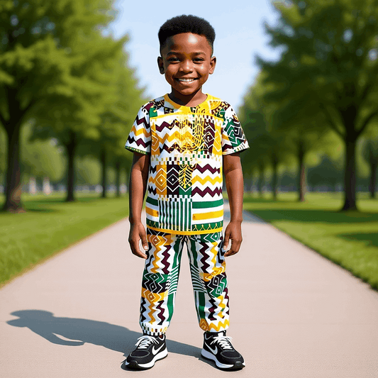 Boy's 3pc Dashiki Pants Set