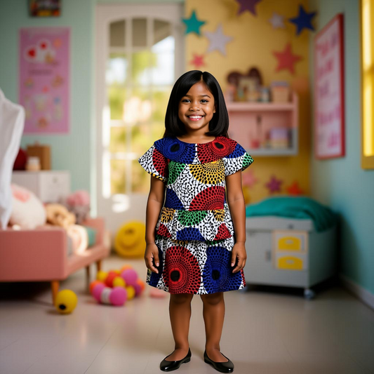 Girl's Ankara Top & Skirt Set