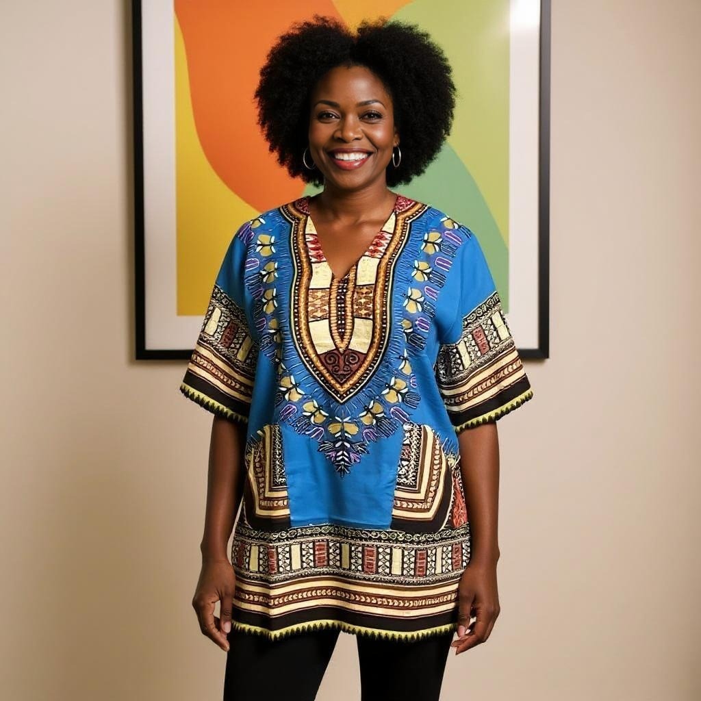 Women's African Dashiki Print Tunic