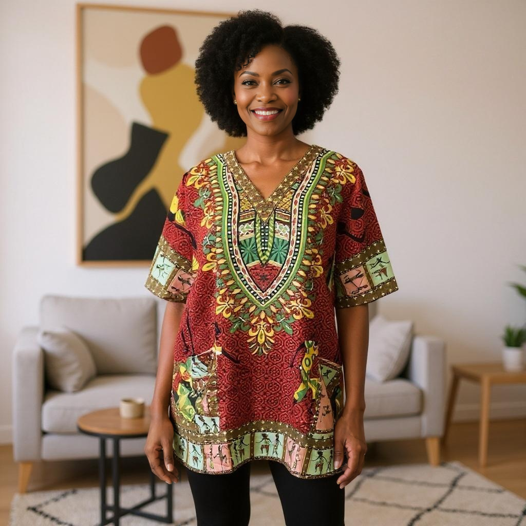 Women's African Dashiki Print Tunic