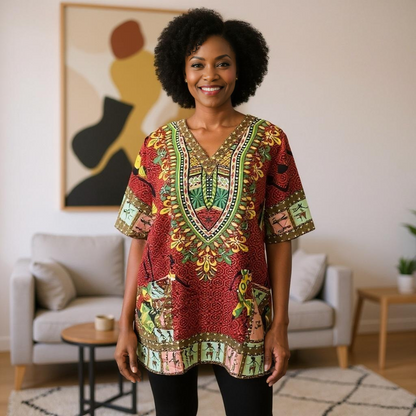 Women's African Dashiki Print Tunic