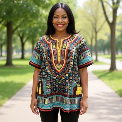 Women's African Dashiki Print Tunic