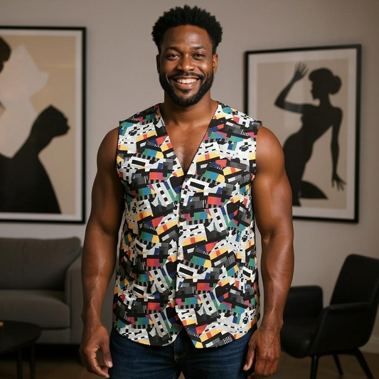 Men's Muilti-Print Vest