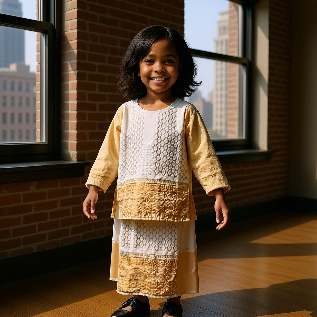 Girl's African 3 Piece Formal George Fabric Skirt Set