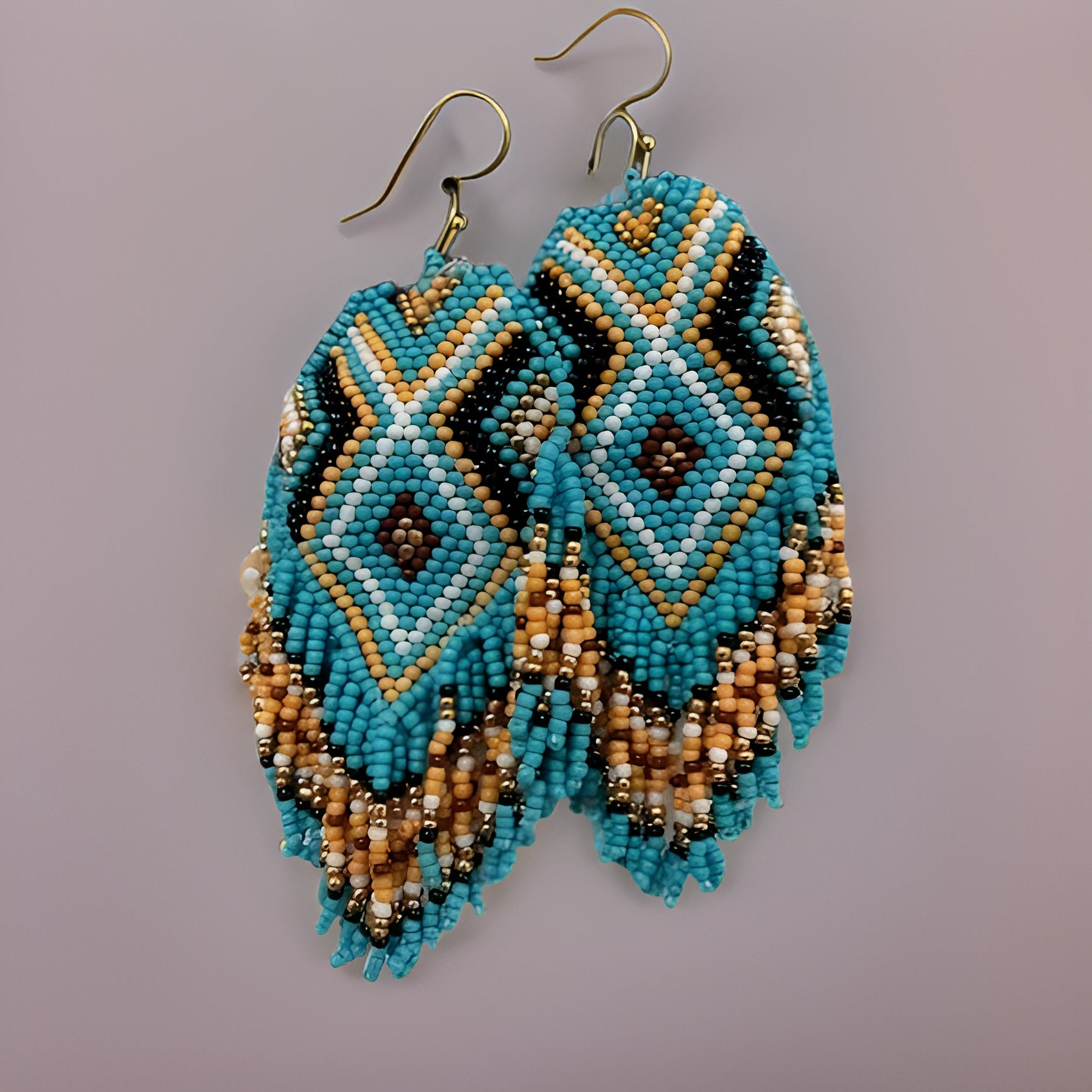 Multicolor Beaded Long Drop Tassel Hook Earrings - Premium Jewelry from MAGOS - Just $12! Shop this and more Jewelry now 