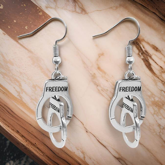 Mini Handcuffs FREEDOM Shackles Earrings - Premium Jewelry from MAGOS - Just $4.99! Shop this and more Jewelry now 