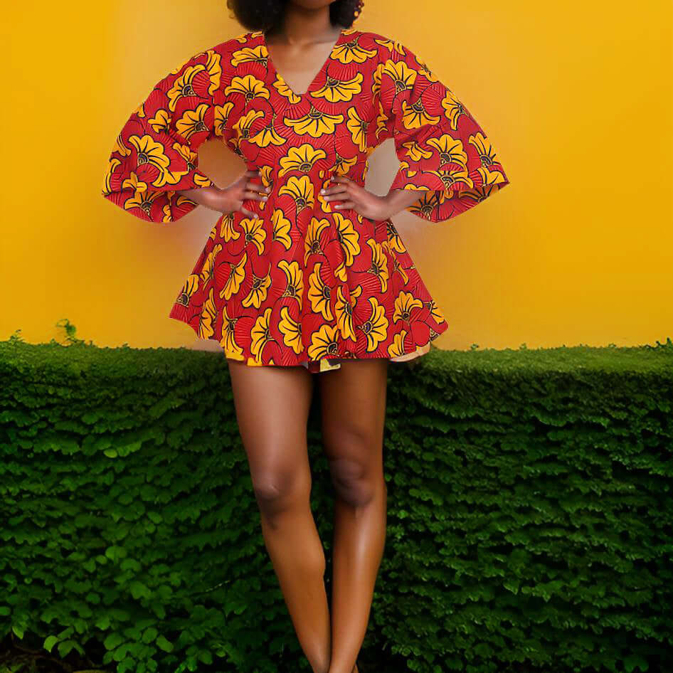 African Print Wrap Top - Premium African Apparel from MAGOS - Just $35! Shop this and more African Apparel now 