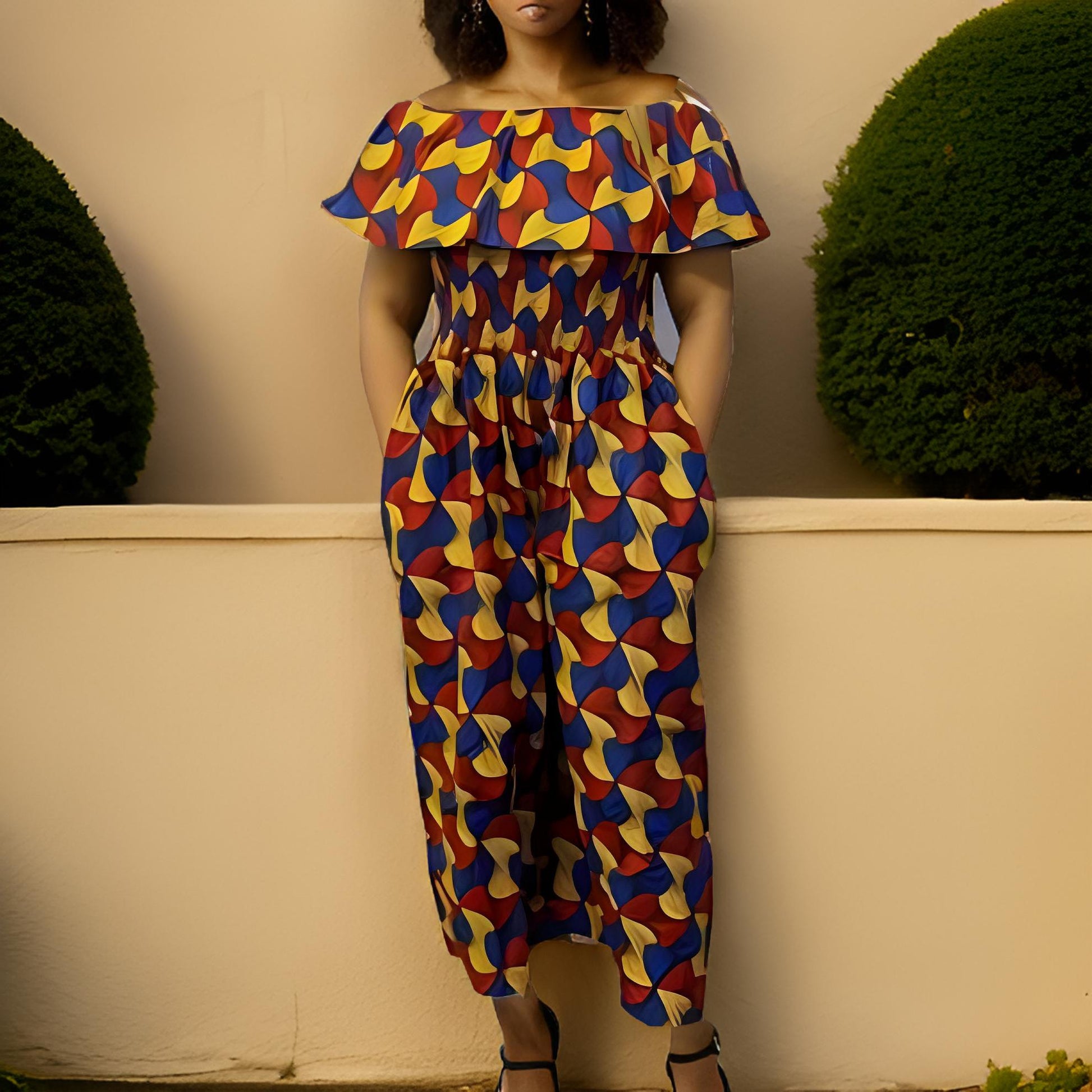 African Tribal Print Jumpsuit - Premium African Apparel from MAGOS - Just $36! Shop this and more African Apparel now 