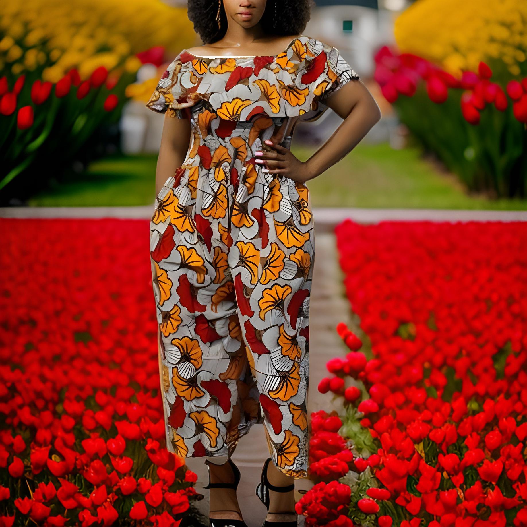 African Tribal Print Jumpsuit - Premium African Apparel from MAGOS - Just $36! Shop this and more African Apparel now 