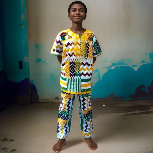 Boy's 3pc Dashiki Pants Set