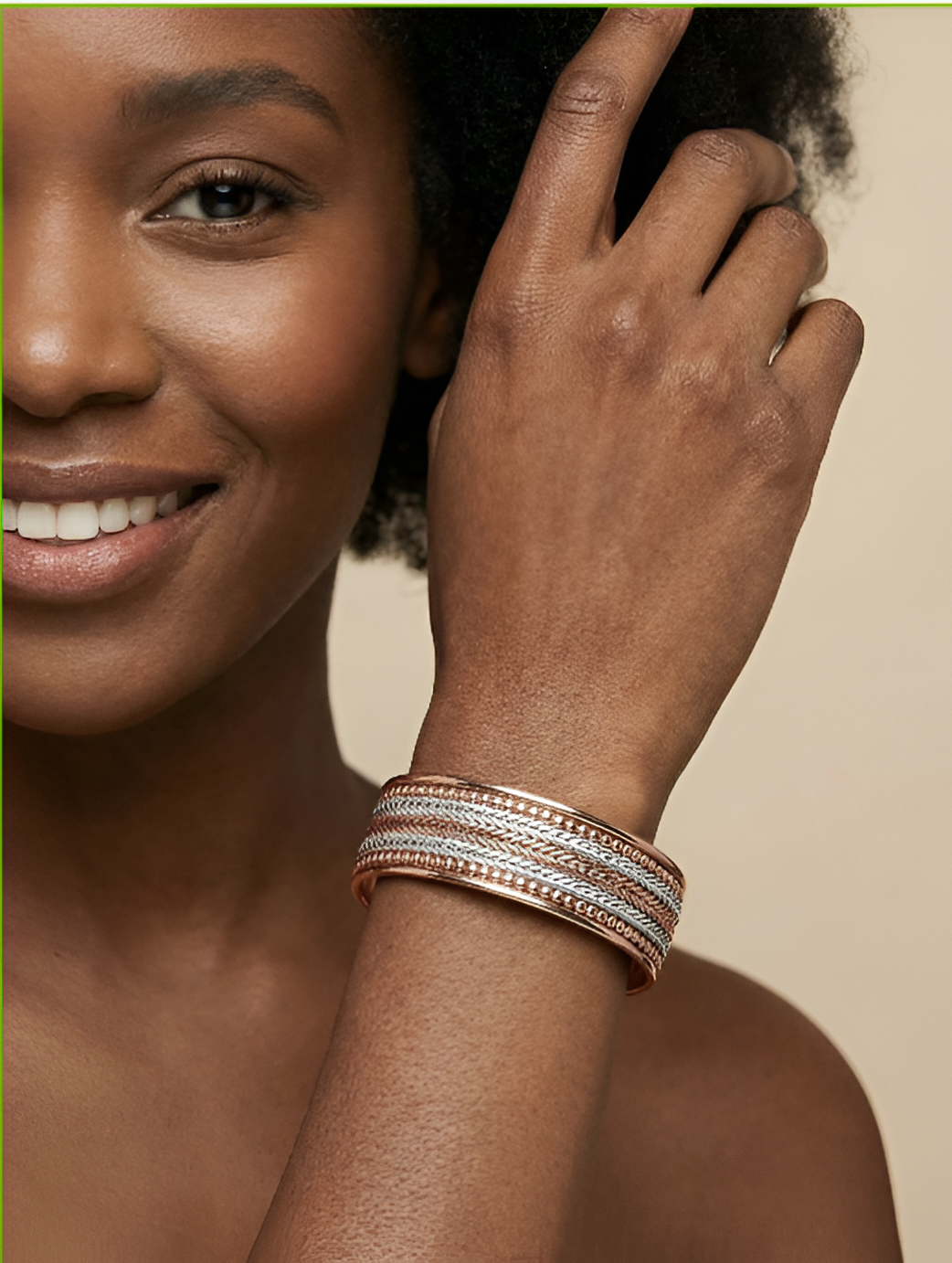 Women’s Rose Gold Multi-Band Cuff Bracelet