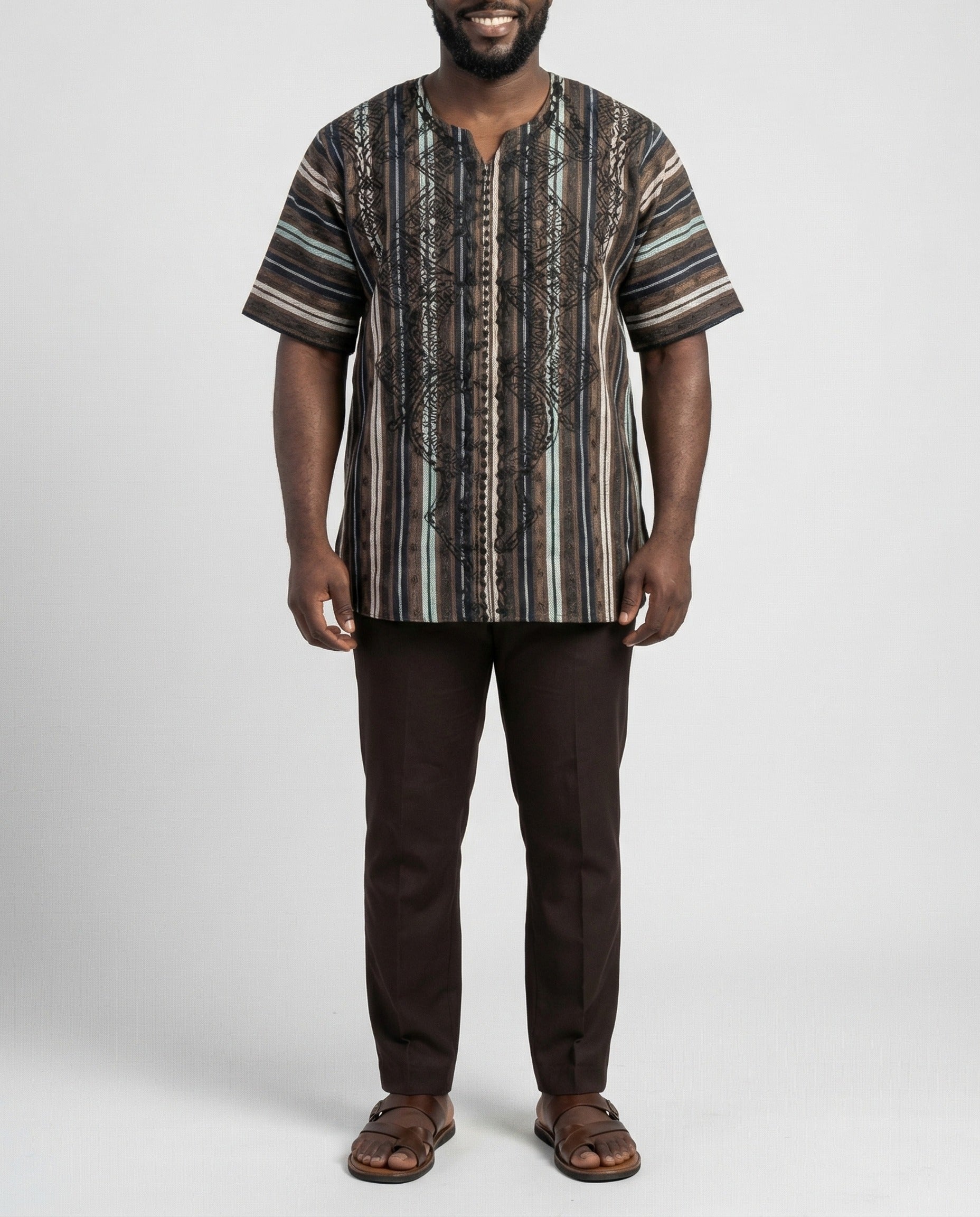 Men's T'Challa Black African Print Embroidered Dashiki – MAGOS