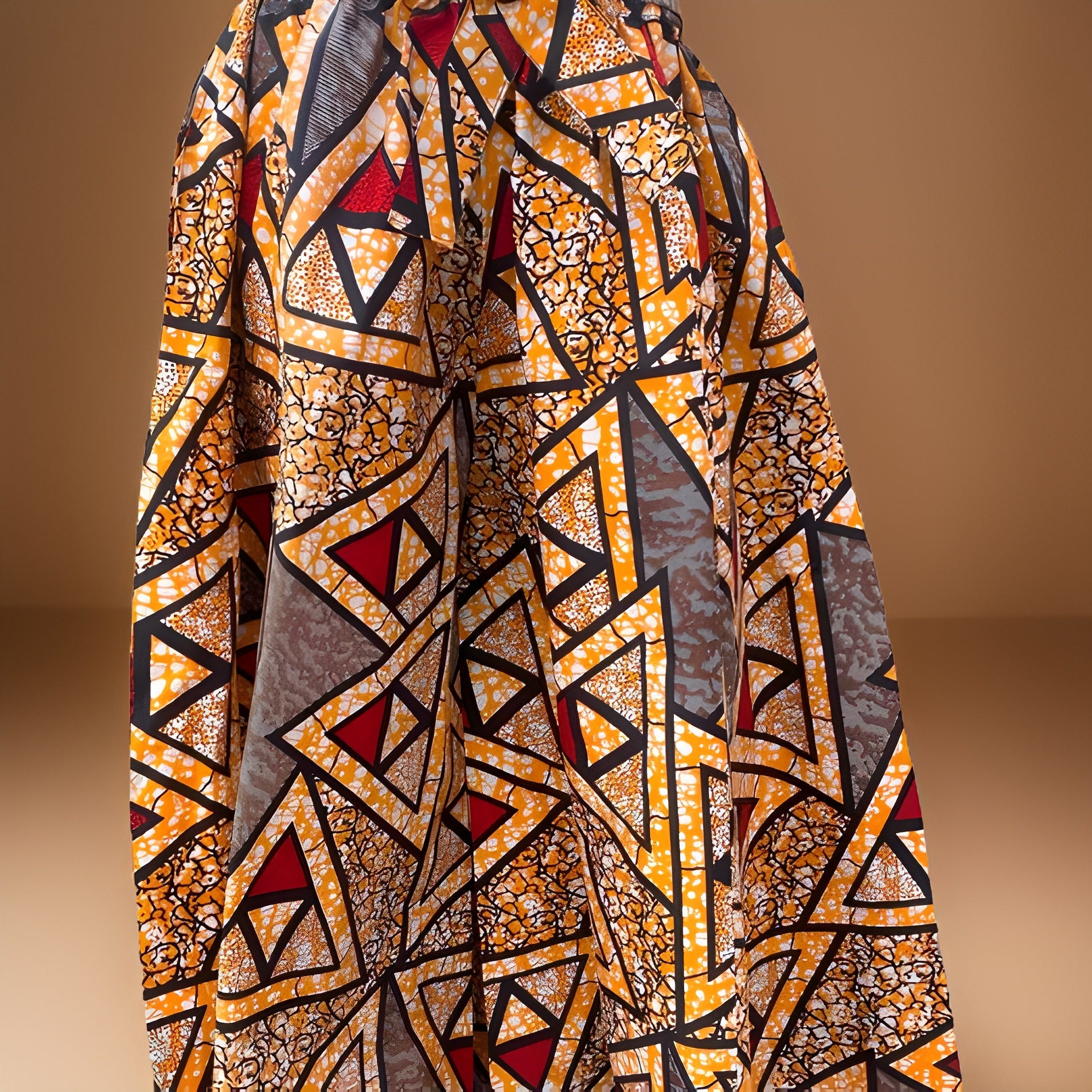 African Triangle Print Palazzo Pants - Premium African Apparel from MAGOS - Just $54! Shop this and more African Apparel now 