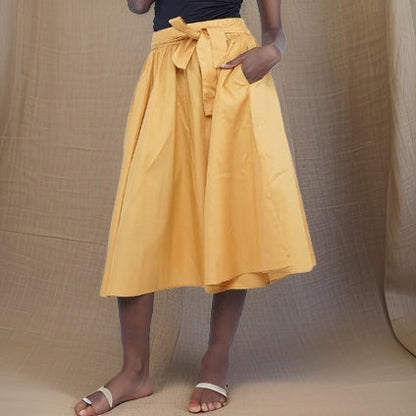 Solid Color Midi Skirt - Premium African Apparel from MAGOS - Just $35! Shop this and more African Apparel now 