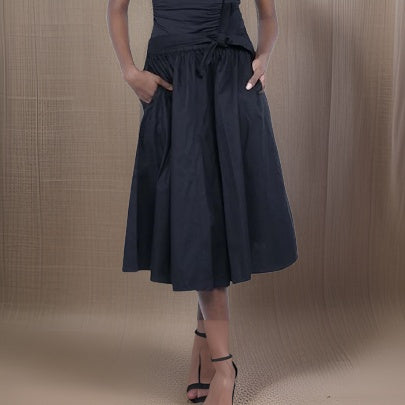 Solid Color Midi Skirt - Premium African Apparel from MAGOS - Just $35! Shop this and more African Apparel now 