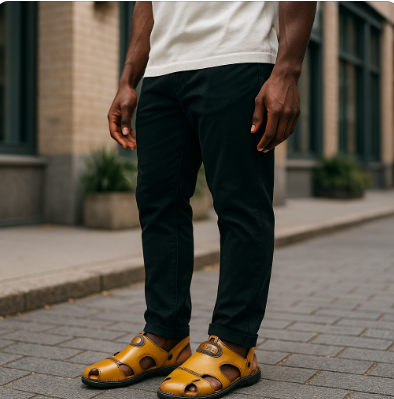 Men's Casual Leather Wear-resistant Non-Slip Sandals