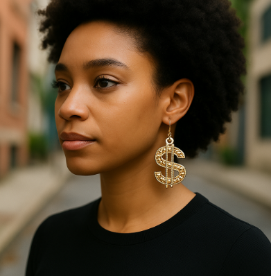 14k Plated Dollar Symbol Of Fortune And Luck