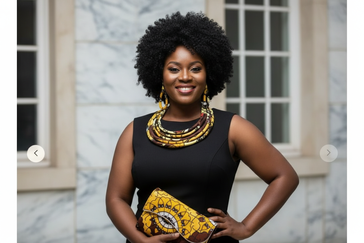 African Print Convertible Clutch Purse w/Matching Necklace & Earrings