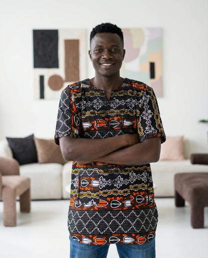 Urban Tribal Print Men’s Dashiki Shirt