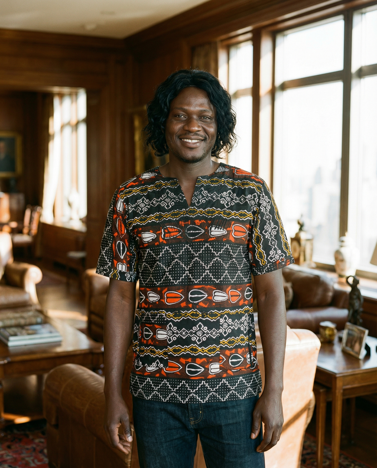 Urban Tribal Print Men’s Dashiki Shirt