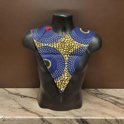 Unisex African Print Reversible Shoulder Collar (Print D) - MAGOS
