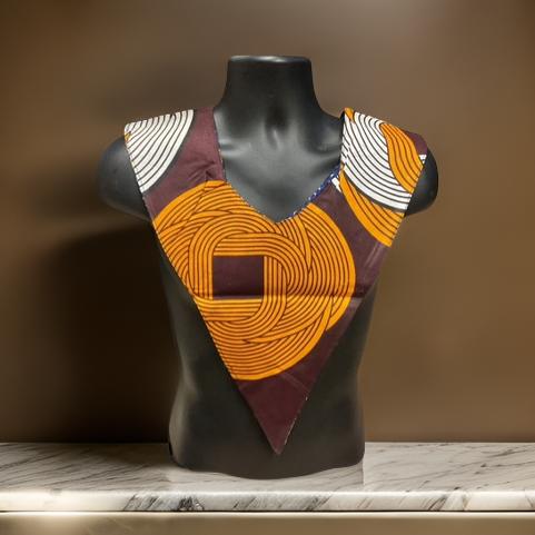 Unisex African Print Reversible Shoulder Collar (Print D) - MAGOS