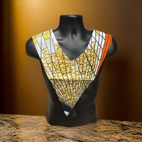 Unisex African Print Reversible Shoulder Collar (Print H) - MAGOS