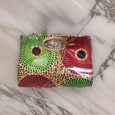 Women's African Print Maxi Skirt and Matching Bag - MAGOS