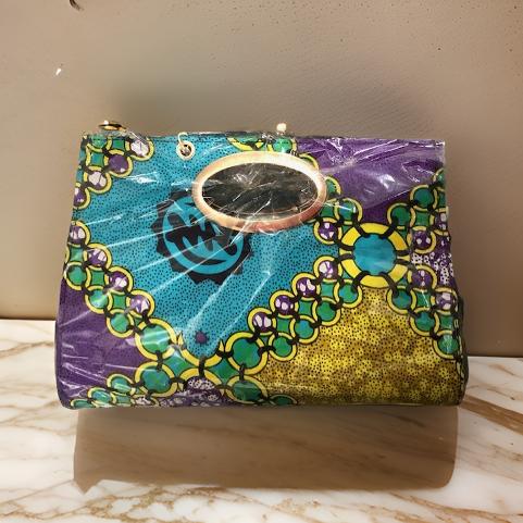 Women's African Print Maxi Skirt and Matching Bag - MAGOS