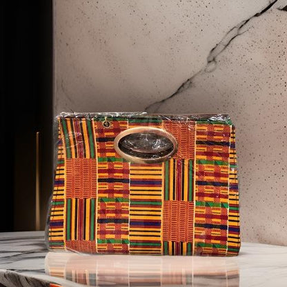 Women's African Print Maxi Skirt and Matching Bag - MAGOS